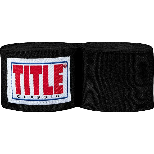 Бинты для бокса TITLE Classic Mexican 180" 2.0 Black (4.5м.)