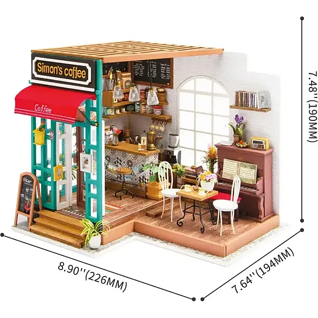 Конструктор 3D міні-будинок Robotime Rolife Simon's Coffee DG109