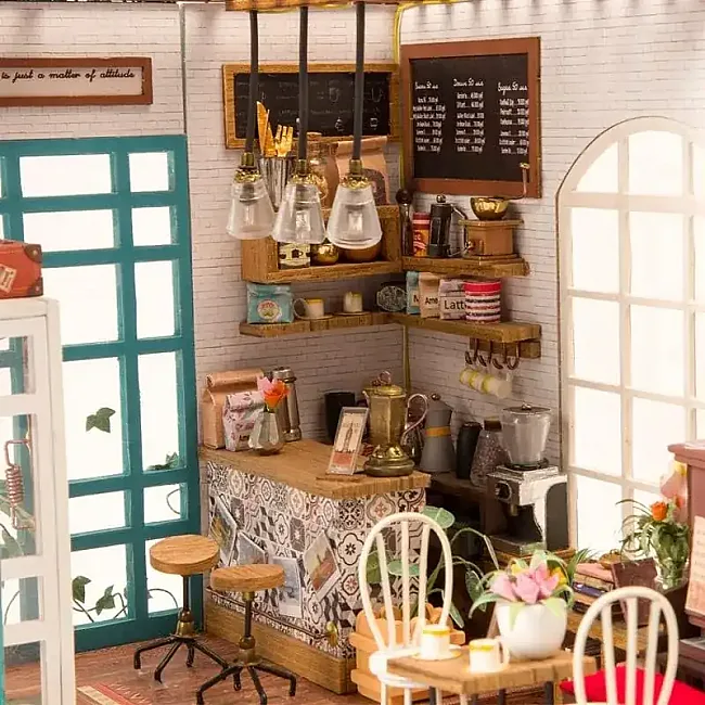 Конструктор 3D міні-будинок Robotime Rolife Simon's Coffee DG109