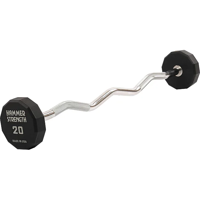 Штанга неразборная с фиксированным весом изогнутая PEV HAMMER STRENGHT TA-9978-20 (Черный)