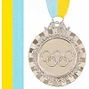 Медаль спортивная с лентой цветная тематическая SP-SPORT Олимпиада C-6859 (Серебряный) Медаль спортивная с лентой цветная тематическая SP-SPORT Олимпиада C-6859 (Серебряный)