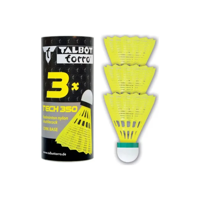 Воланы Talbot Tech 350 Shuttle yellow, SLOW 3шт.
