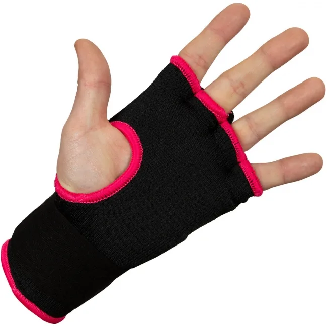 Бинт-перчатки TITLE Boxing Attack Nitro Speed Wraps Черные с розовым
