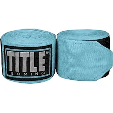 Бинты боксерские эластичные TITLE Boxing Fight Back Semi-Elastic 4,5м Голубые