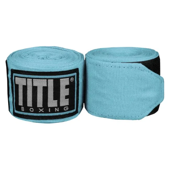 Бинты боксерские эластичные TITLE Boxing Fight Back Semi-Elastic 4,5м Голубые