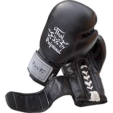 Боксерские перчатки Thai Professional BG5VL Черные