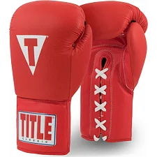 Боксерские перчатки TITLE Classic Originals Leather Training Gloves Lace 2.0 Красные