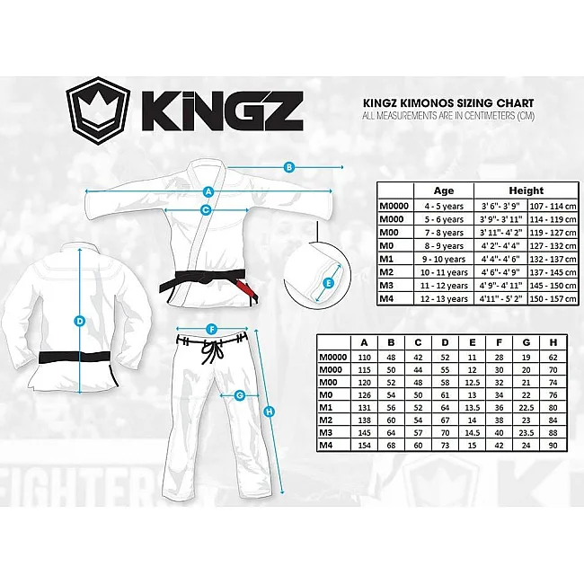 Кимоно детское для Бразильского Джиу-Джитсу Kingz Basic Белое