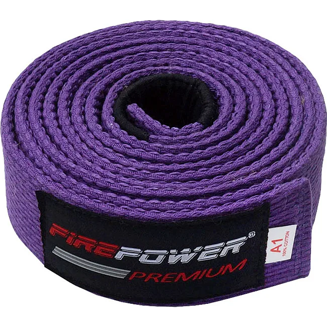 Пояс для Бразильского Джиу-Джитсу FirePower Premium Фиолетовый