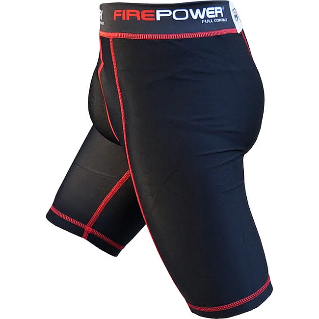 Шорты компрессионные FirePower FPCS1 Черные с красным