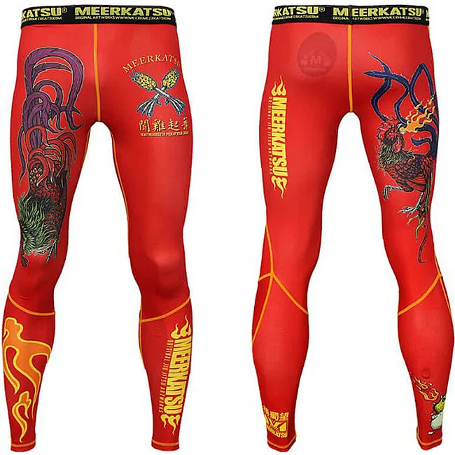 Штаны компрессионные MEERKATSU Fire Rooster Принт
