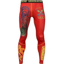 Штаны компрессионные MEERKATSU Fire Rooster Принт