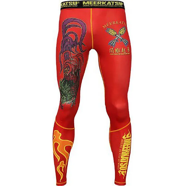 Штаны компрессионные MEERKATSU Fire Rooster Принт