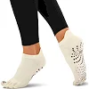 Носки для йоги и пилатеса с закрытыми пальцами нескользящие BLOOM YOGA SOCKS LB7081 (Белый)