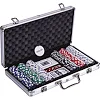 Набор для покера в алюминиевом кейсе Poker game set SP-SPORT IG-2114 300 фишек