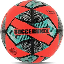 Футбольный мяч HYBRID SOCCERMAX FB-4126 №5 PU (Красный-серый)