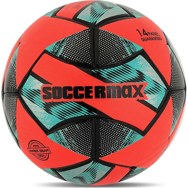 Футбольный мяч HYBRID SOCCERMAX FB-4126 №5 PU (Красный-серый)