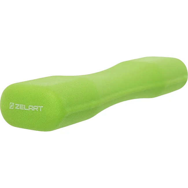 Гантель для фитнеса неопреновая MDbuddy TA-5322-1 1шт 1кг (Салатовый)