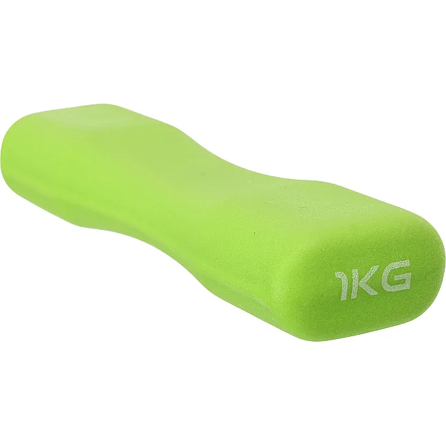 Гантель для фитнеса неопреновая MDbuddy TA-5322-1 1шт 1кг (Салатовый)