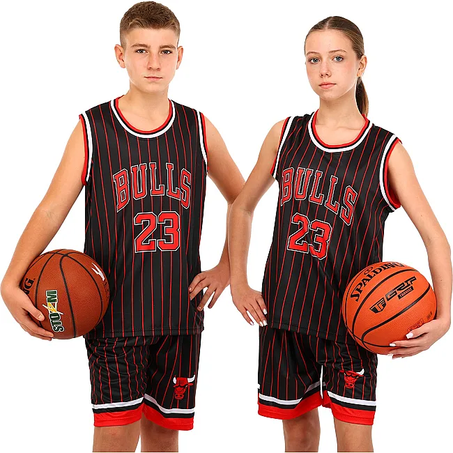 Детская баскетбольная форма
 NBA клуб Chicago Bulls 23 BA-6603 (Черный-красный)
