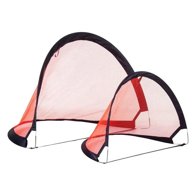 Ворота футбольные Pure2Improve POP-UP 120 x 86 см, черно-красные