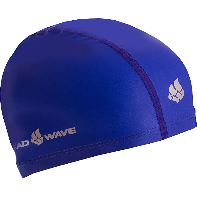 Шапочка для бассейна текстильная с покрытием PU для взрослых MADWAVE PUT M058501 (Синий)