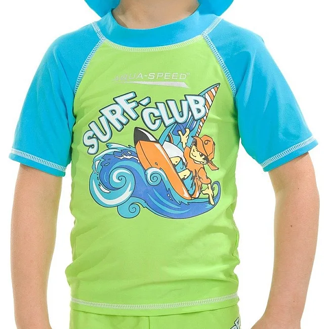 Топ солнцезащитный для парней Aqua Speed ​​SURF-CLUB T-SHIRT 2020