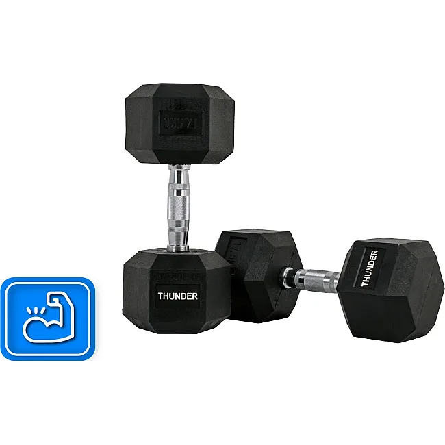 Гантель шестигранная THUNDER 17,5 кг (1шт)