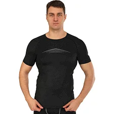 Футболка компресійна чоловіча з коротким рукавом JASON T-045 (Чорний)