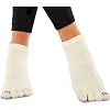 Носки для йоги и пилатеса с закрытыми пальцами нескользящие BLOOM YOGA SOCKS LB7081 (Белый)