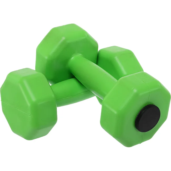 Гантели для фитнеса пластиковые Champion TA-9820-1_5 2шт 1,5кг (Салатовый)