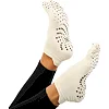 Носки для йоги и пилатеса с закрытыми пальцами нескользящие BLOOM YOGA SOCKS LB7081 (Белый)