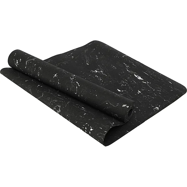 Килимок для йоги та фітнесу TPE SP-SPORT FI-3537 183x61x0,6см (Чорний-білий)