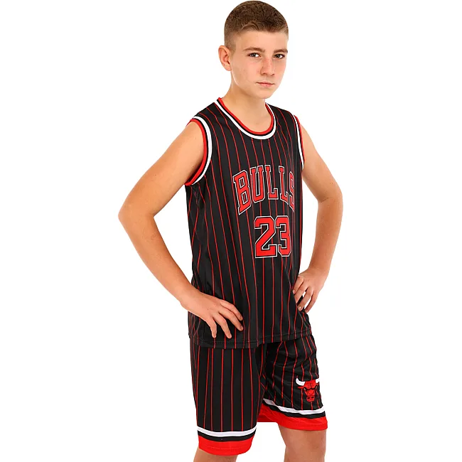 Детская баскетбольная форма
 NBA клуб Chicago Bulls 23 BA-6603 (Черный-красный)