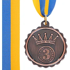 Медаль спортивна зі стрічкою SP-SPORT KING C-3178 ø5см (Бронзовий)