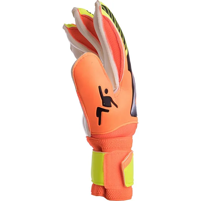 Детские вратарские перчатки с защитой пальцев PRECISION SP-SPORT FB-907 5-7 (Салатовый-желтый)