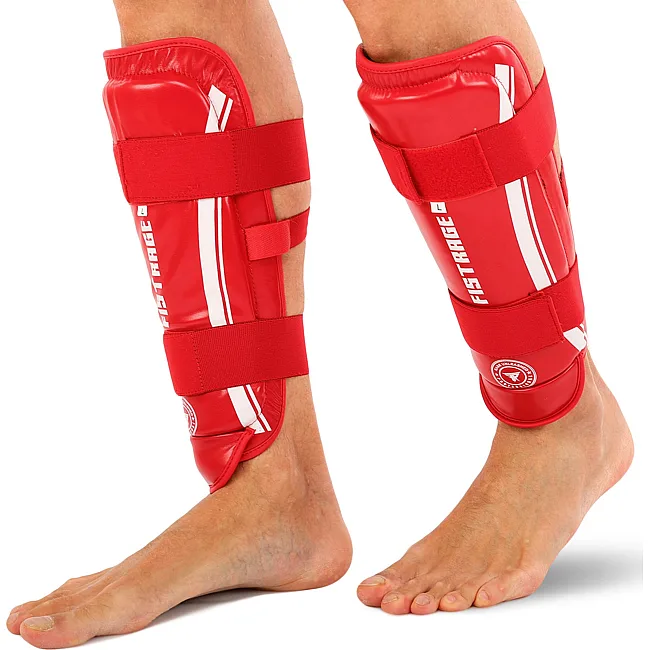 Защита голени для карате щитки накладки на ноги FISTRAGE VL-8450 (Черный)