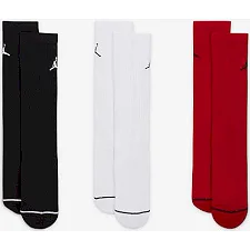 Шкарпетки NIKE U J ED CUSH POLY CREW 3PR 144 чорний,білий, червоний