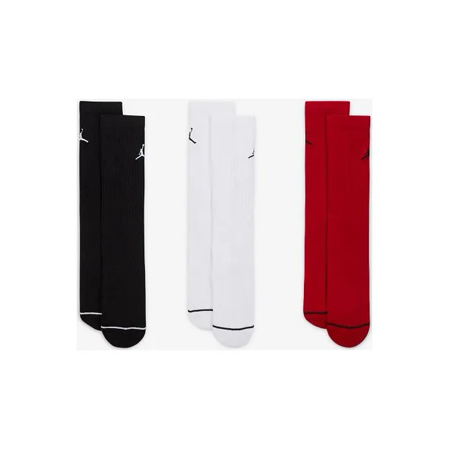 Шкарпетки NIKE U J ED CUSH POLY CREW 3PR 144 чорний,білий, червоний