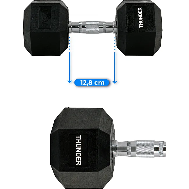 Гантель шестигранная THUNDER 17,5 кг (1шт)