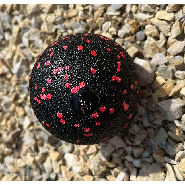 Масажний м'яч PowerPlay PP-4350 Epp Massage Ball (d8) Чорно/Червоний