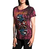 Футболка женская AFFLICTION Dottie Rose Scoop Mohogany