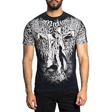 Футболка мужская AFFLICTION Scarecrow Black Lava Wash
