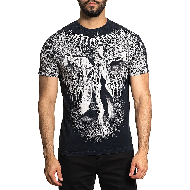 Футболка мужская AFFLICTION Scarecrow Black Lava Wash