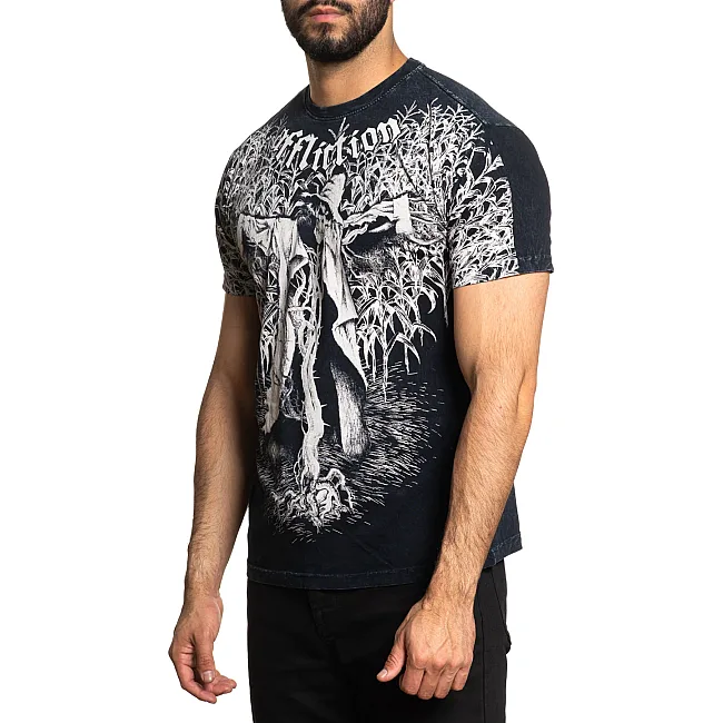 Футболка мужская AFFLICTION Scarecrow Black Lava Wash