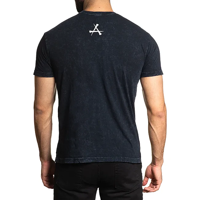 Футболка мужская AFFLICTION Scarecrow Black Lava Wash
