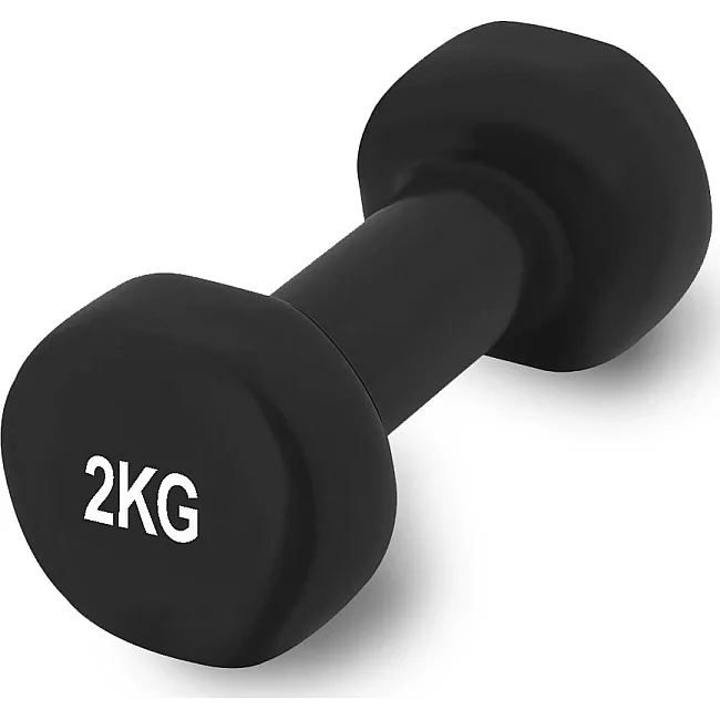 Гантель виниловый POWERPLAY 4125 Achilles 2кг. Черная (1шт)