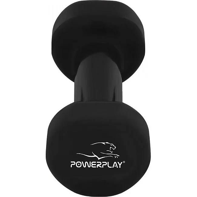 Гантель виниловый POWERPLAY 4125 Achilles 2кг. Черная (1шт)