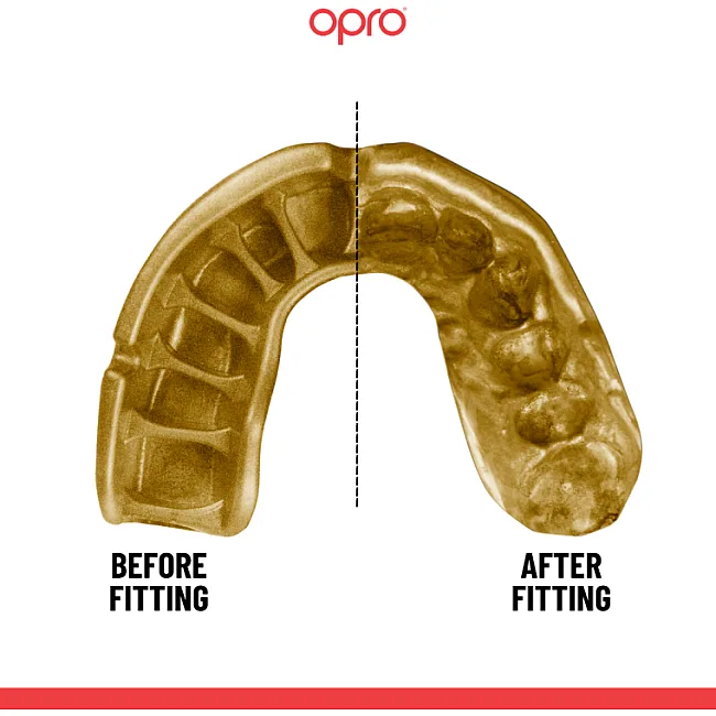 Капа для бокса OPRO Self-fit UFC GEN2 Gold Level Black Gold
