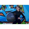 Мяч для фитнеса полумассажный POWERPLAY 4003 Ø75см Темно-серый + насос
